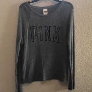PINK gray sweater